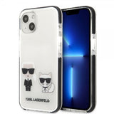 Karl Lagerfeld iPhone 13 Mini -suojakuori Karl & Choupette Valkoinen