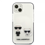 Karl Lagerfeld iPhone 13 Mini -suojakuori Karl & Choupette Valkoinen