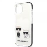 Karl Lagerfeld iPhone 13 Mini -suojakuori Karl & Choupette Valkoinen