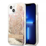 Guess iPhone 13 Mini Kuori Liquid Glitter Paisley Pattern Kulta