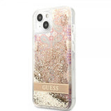 Guess iPhone 13 Mini Kuori Liquid Glitter Paisley Pattern Kulta