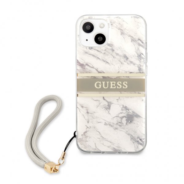 Guess iPhone 13 Mini Suojakuori Marble Design Stripe Harmaa