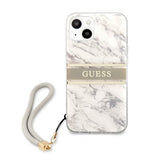 Guess iPhone 13 Mini Suojakuori Marble Design Stripe Harmaa