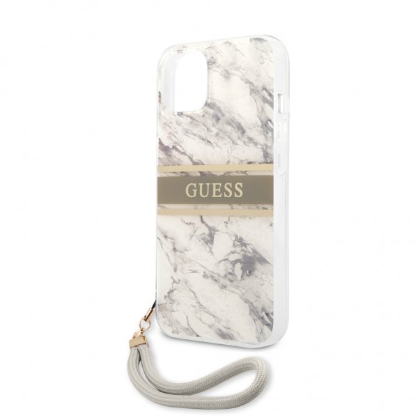Guess iPhone 13 Mini Suojakuori Marble Design Stripe Harmaa