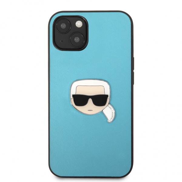 Karl Lagerfeld iPhone 13 Mini Suojakuori Metal Logo Sininen