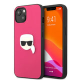 Karl Lagerfeld iPhone 13 Mini Suojakuori Metallilogo Pinkki