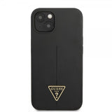 Guess iPhone 13 Mini Suojakuori Metal Triangle Musta