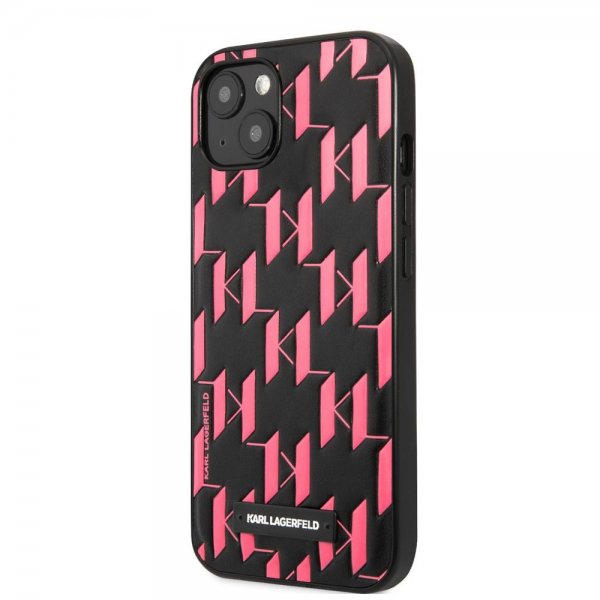 Karl Lagerfeld iPhone 13 Mini Suojakuori Monogram Pattern Pink