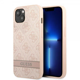 Guess iPhone 13 Mini Skal Printed Stripe Bottom Ruusu