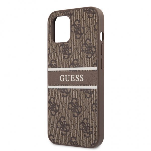 Guess iPhone 13 Mini Kuori Printed Stripe Ruskea