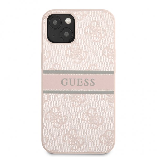 Guess iPhone 13 Mini Suojakuori Printed Stripe Pinkki