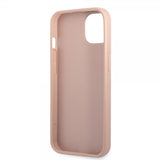 Guess iPhone 13 Mini Saffiano Double Cardslot -suojakuori, vaaleanpunainen