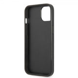 Guess iPhone 13 Mini -suojakuori Saffiano Double Cardslot Musta