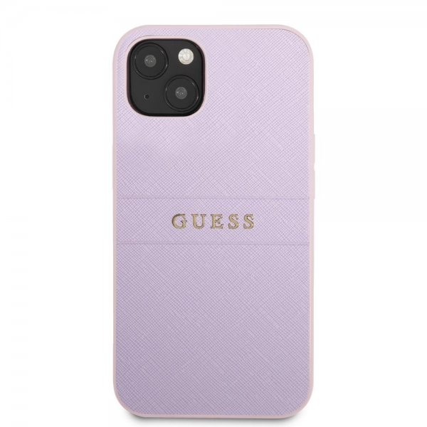 Guess iPhone 13 Mini Saffiano Metal Logo Violetti Kuori