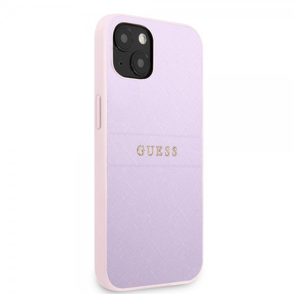 Guess iPhone 13 Mini Saffiano Metal Logo Violetti Kuori