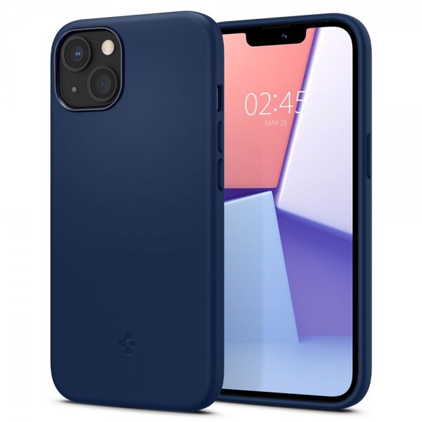 Spigen iPhone 13 Mini Suojakuori Silicone Fit Navy Blue