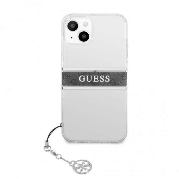 Guess iPhone 13 Mini -kuori Stripe Charm, harmaa