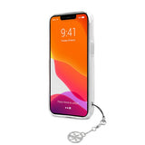 Guess iPhone 13 Mini -kuori Stripe Charm, harmaa