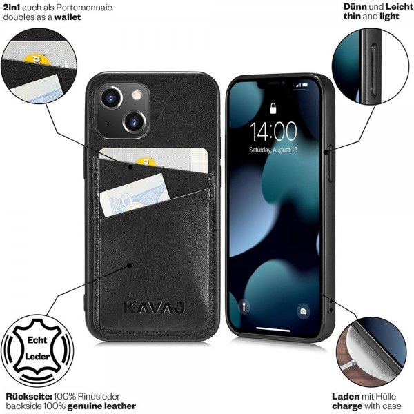 KAVAJ iPhone 13 Mini -kuori Tokyo Musta