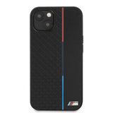 BMW iPhone 13 Mini Kuori Triangle Pattern Musta