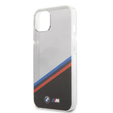 BMW iPhone 13 Mini Suojakuori Tricolor Stripe Läpinäkyvä Musta