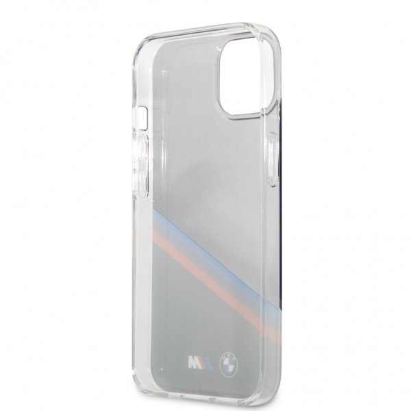 BMW iPhone 13 Mini Suojakuori Tricolor Stripe Läpinäkyvä Musta