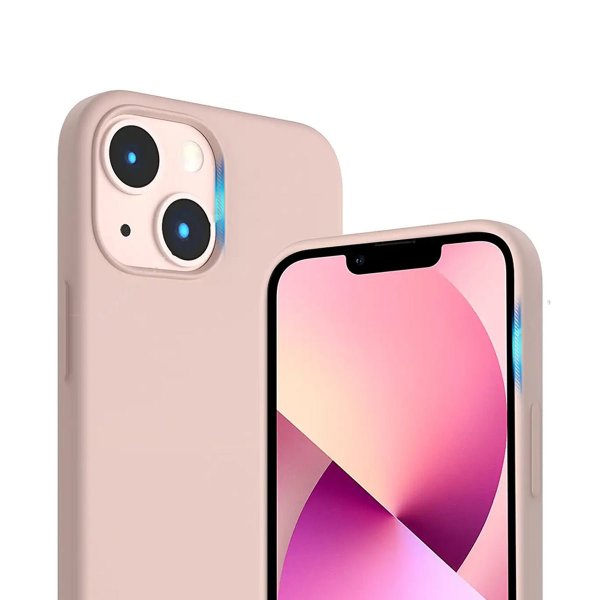 Rvelon iPhone 13 -silikonisuojakuori hiekkaruusu