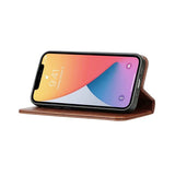 Rvelon iPhone 13 Kotelo Aito nahka Korttipaikka Ruskea