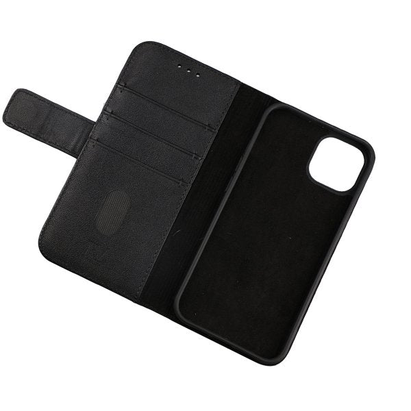 Rvelon iPhone 13 Kotelo Aito Nahka Korttipaikka Musta