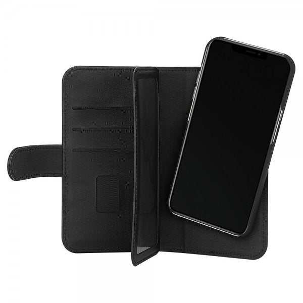 Gear iPhone 13 Pro -suojakuori, 7 korttipaikkaa, irrotettava kuori, musta