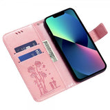 iPhone 13 Pro Kotelo, kukkakuvio, vaaleanpunainen