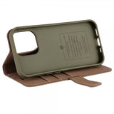 Onsala iPhone 13 Pro ECO Wallet -suojakotelo, ruskea