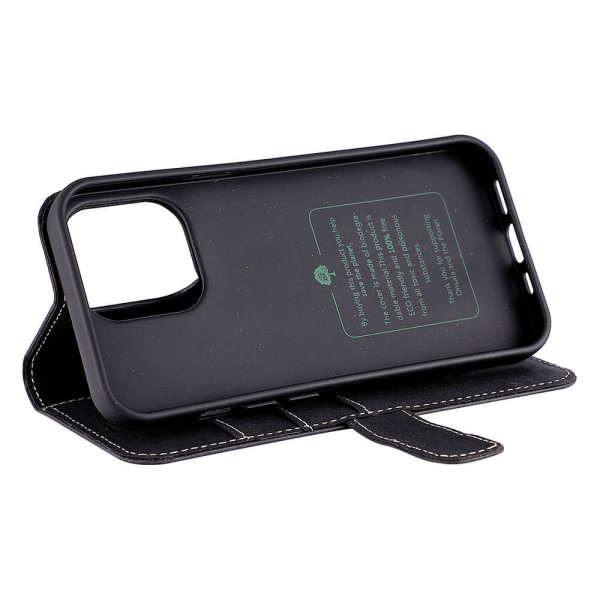 Onsala iPhone 13 Pro -suojakuori ECO Wallet, musta