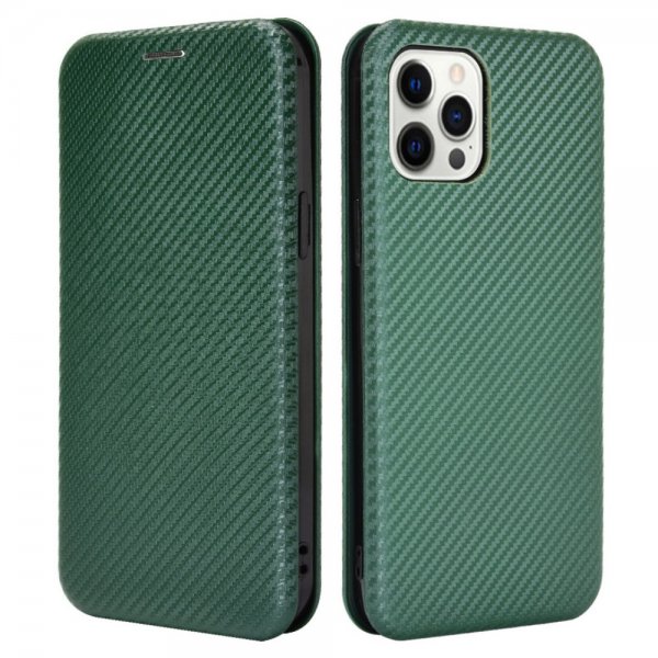 iPhone 13 Pro -hiilikuitutekstuurikotelo, vihreä