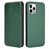 iPhone 13 Pro -hiilikuitutekstuurikotelo, vihreä