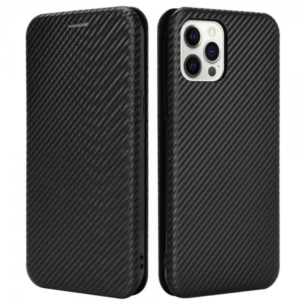 iPhone 13 Pro hiilikuitukuvioinen suojakuori, musta