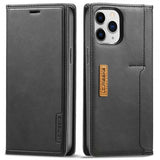 Lc.Imeeke iPhone 13 Pro Kotelo Korttipaikka Ulkopuolella Musta