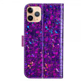 iPhone 13 Pro -kotelo, krokotiilikuvio, glitterliila