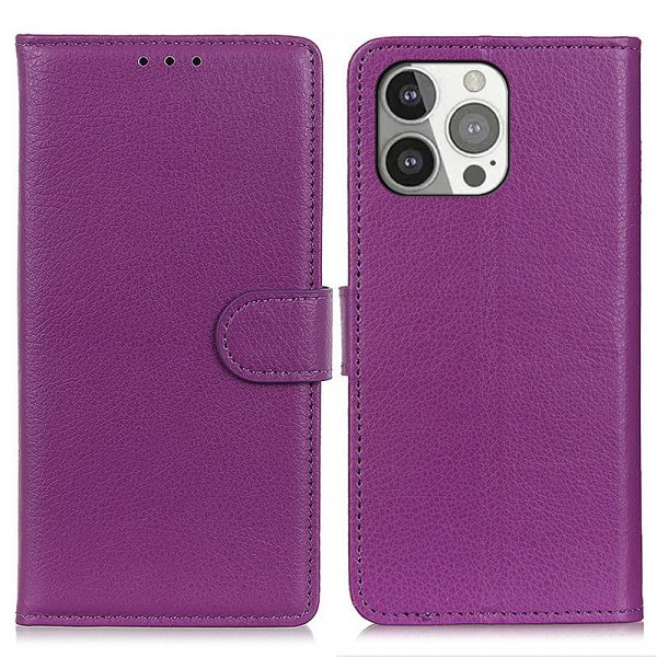 Nordic Covers iPhone 13 Pro Litchi Purple -suojakotelo