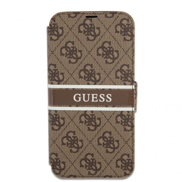Guess iPhone 13 Pro Fodral Printed Stripe Ruskea