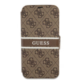 Guess iPhone 13 Pro Fodral Printed Stripe Ruskea