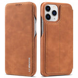Lc.Imeeke iPhone 13 Pro -suojakuori Retro Ruskea