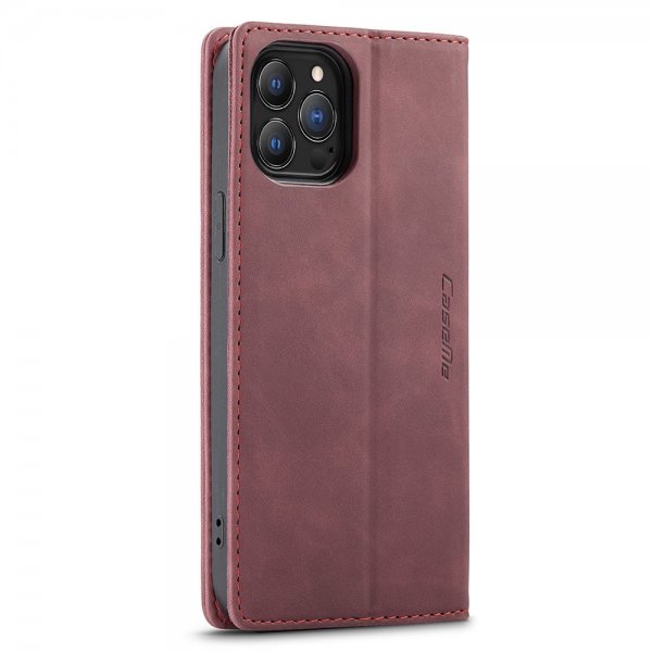 CaseMe iPhone 13 Pro -suojakotelo, retro, taitettava, punainen