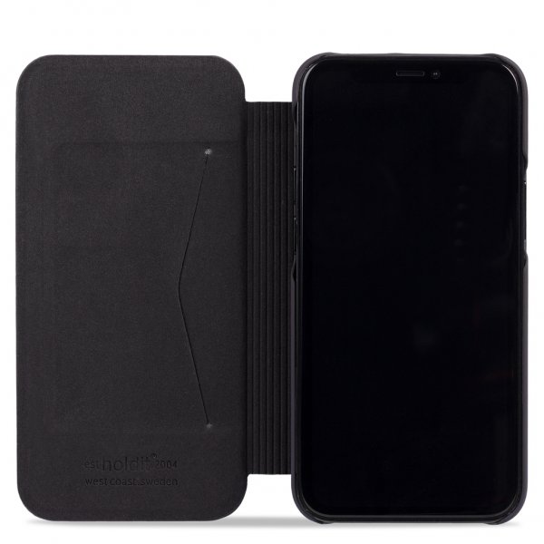 holdit iPhone 13 Pro Fodral SlimFlip Lompakko Musta