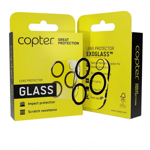 Copter iPhone 13 Pro/iPhone 13 Pro Max -kameran suojakalvo Exoglass Lens Protector