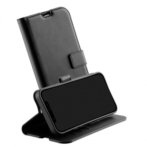 Vivanco iPhone 13 Pro Max Classic Wallet -kotelo, musta