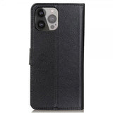 Nordic Covers iPhone 13 Pro Max Kotelo Litchi Raven Black