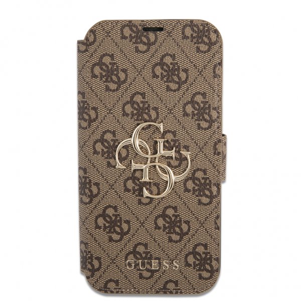 Guess iPhone 13 Pro Max Kotelo Metalli Logo Ruskea