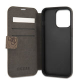 Guess iPhone 13 Pro Max Kotelo Metalli Logo Ruskea