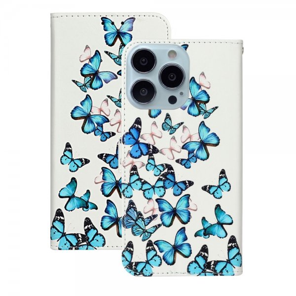 iPhone 13 Pro Max -kotelo, siniset perhoset